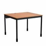 EDV-Tisch, 100x90 cm (B/T), 72 cm hoch, offener Blechkabelkanal, 